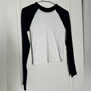 Hollister Long Sleeve Baseball Baby Tee